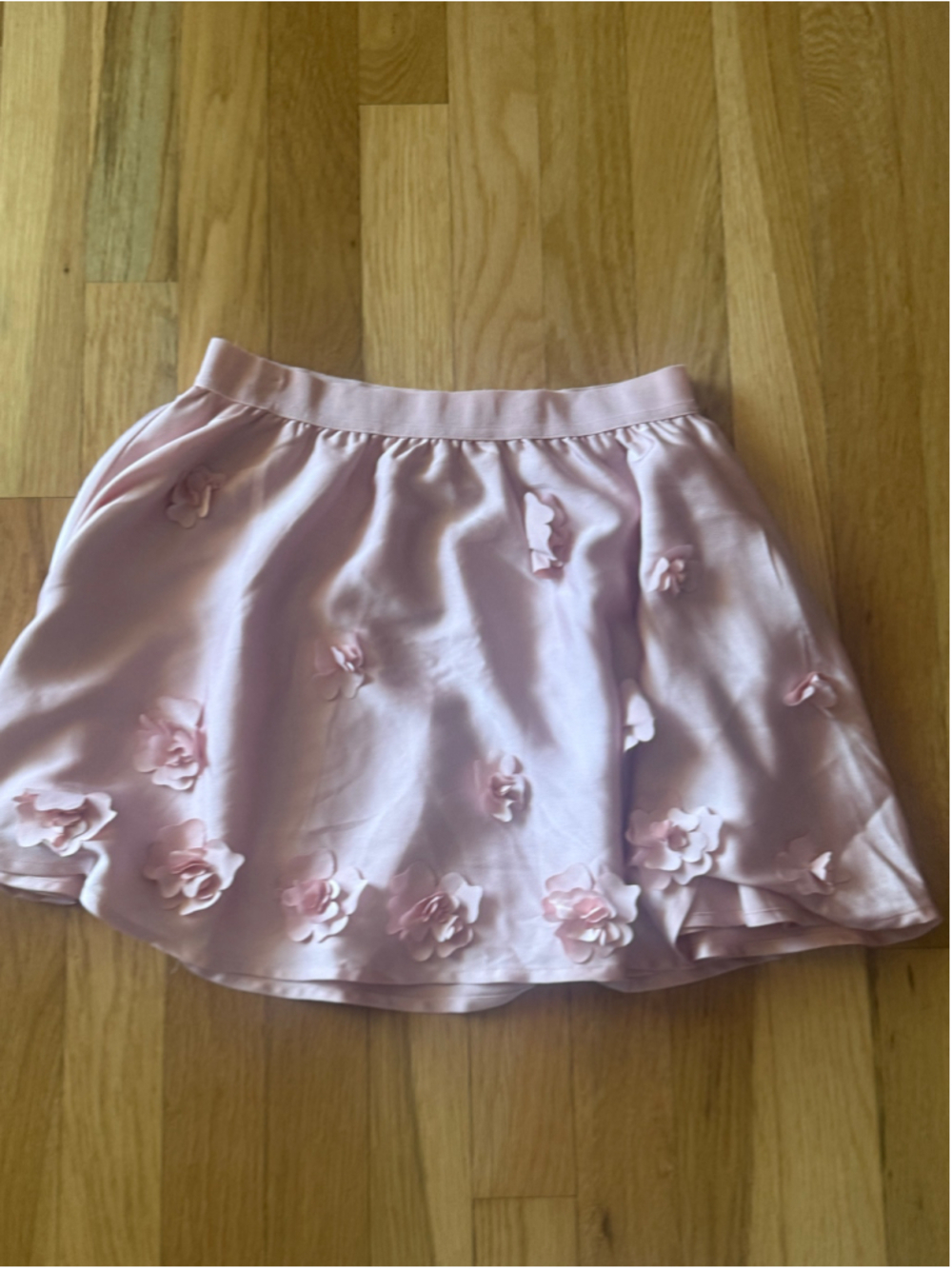 Girls Gap Floral Applique A-Line Skirt Pink